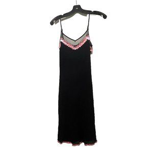 Betsey Johnson Black dress pink sequins